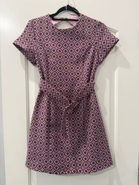 Zara Pink Geometric Mini Dress